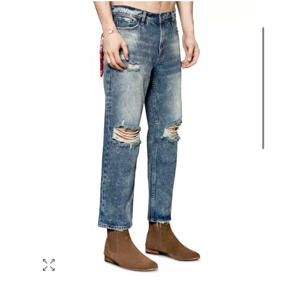 The People Vs. Slim Fit Lithium Jeans in Vintage Indigo 31 Red Bandana NWT